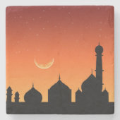 Moschee Silhouette Abend Sky - Stone Untersetzer (Vorderseite)