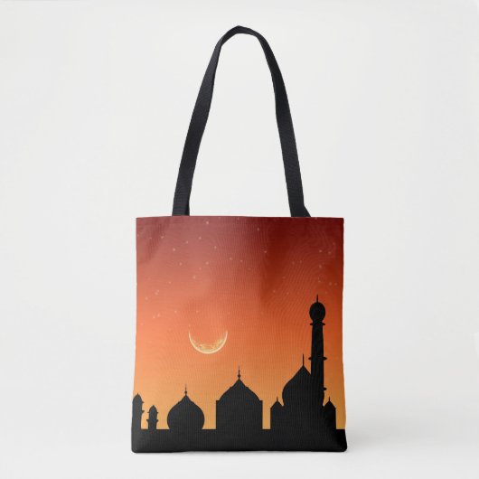 Moschee Silhouette Abend Sky - Totbeutel Tasche (Vorderseite)