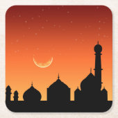 Moschee Silhouette Abend Sky - Untersetzer (Vorderseite)
