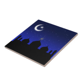 Moschee Silhouette am Abend - Tile Fliese