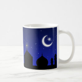 Moschee Silhouette bei Nacht - Tasse