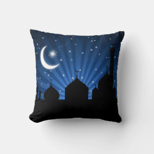 Moschee Silhouette Blaue Nacht - Kissen