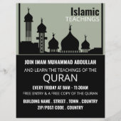 Moschee-Silhouette, Islamische Lehrwerbung Flyer (Vorne)