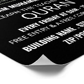 Moschee-Silhouette, Islamische Lehrwerbung Poster (Ecke)