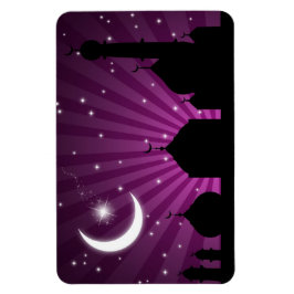 Moschee Silhouette Lila Nacht - Flexible Magnet
