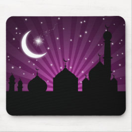 Moschee Silhouette Lila Night - Mousepad