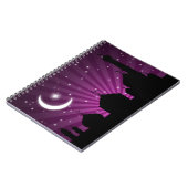 Moschee Silhouette Lila Night - Notebook Notizblock (Linke Seite)