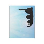 Moschee Silhouette mit Sonnenstrahlen - Notepad Notizblock (Rotiert)