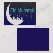 Moschee über dem Mond Mitteilungskarte (Vorne/Hinten)