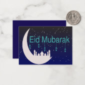 Moschee über dem Mond Mitteilungskarte (Vorderseite/Rückseite Beispiel)