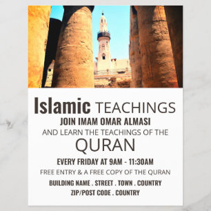 Moschee von Abu'l Haggag, islamische Lehrerin Flyer