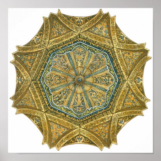 Moschee von Cordoba Spanien. Mihrab cupola Poster (Vorne)