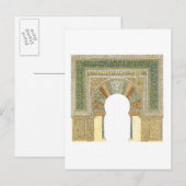Moschee von Cordoba Spanien. Mihrab Postkarte (Vorne/Hinten)