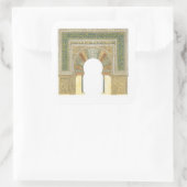 Moschee von Cordoba Spanien. Mihrab Quadratischer Aufkleber (Tasche)