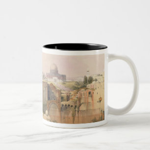 Moschee von Omar den Standort des Tempels zeigend Zweifarbige Tasse