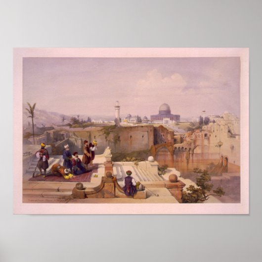Moschee von Omar, die den Ort des Tempels zeigt Poster (Vorne)