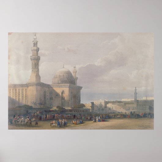 Moschee von Sultan Hasan vom Großen Platz Rumeyleh Poster (Vorne)