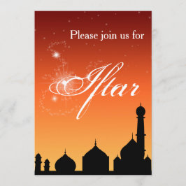 Moscheen-Silhouette-Abend - Iftar Party Einladung