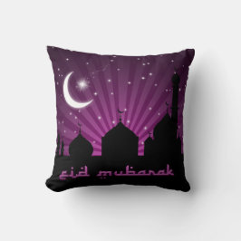 Moscheen-Silhouette-lila Nacht - Kissen