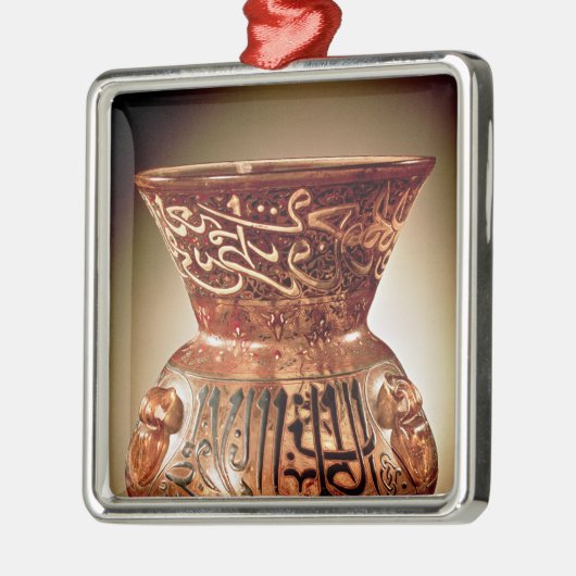 Moscheenlampe mit der emaillierten Dekoration (Links)