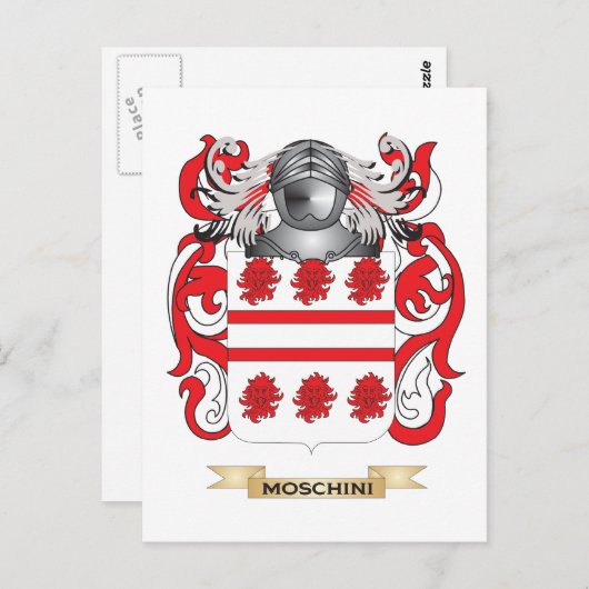 Moschini-Wappen (Familienwappen) Postkarte (Vorne/Hinten)