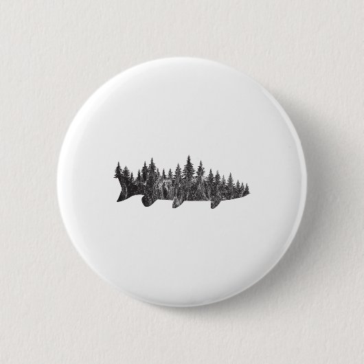 Moschus-Kiefer-Waldbaumgrenze - Angelplatz im Frei Button (Vorderseite)