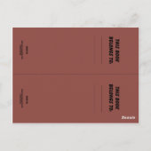 Moschus-Ochse Bookmarkers Postkarte (Rückseite)