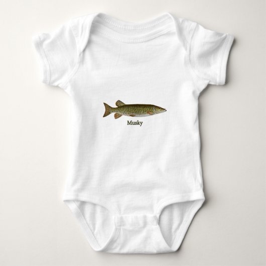 Moschusartig (Muskellunge) Baby Strampler (Vorderseite)