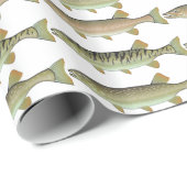 Moschusartiger Tiger moschusartig und Hechtvektor Geschenkpapier (Rolleneckpunkt)