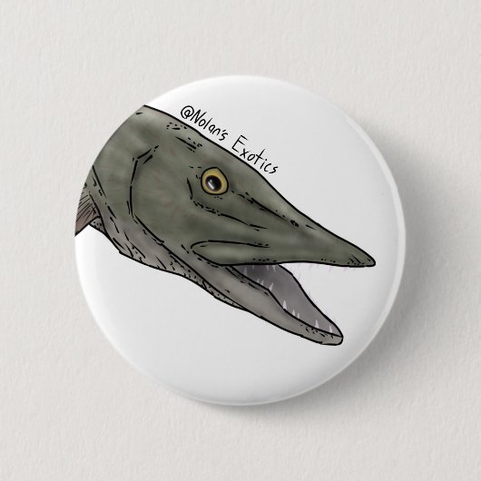 Moschusbarsch-Stecker Button (Vorderseite)
