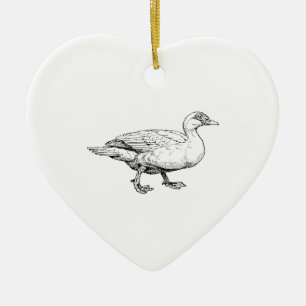 Moschusenten-Vogelkunst Keramikornament