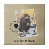 Moschusochse - Alaska Briefmarke Fliese (Vorderseite)