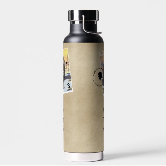 Moschusochsen-Briefmarken-Souvenir Trinkflasche (Links)