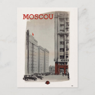 Moscou Moskau UdSSR Vintage Poster 1936 Postkarte