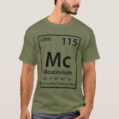 Moscovium-Element (schwarz) T-Shirt (Vorderseite)