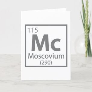 Moscovium - Russische wissenschaftliche Periodisch Feiertagskarte
