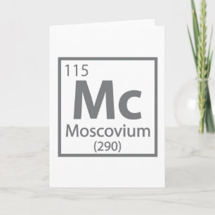 Moscovium - Russische wissenschaftliche Periodisch Karte