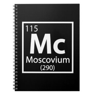 Moscovium - Russische wissenschaftliche Periodisch Notizblock