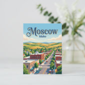 Moscow Idaho Postkarte (Stehend Vorderseite)
