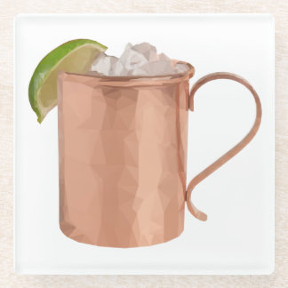 Moscow Mule Cocktail Coaster Bar Decor Vodka Art Glasuntersetzer