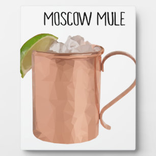 Moscow Mule Copper Mug Low Poly Geometric Design Fotoplatte