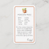 Moscow Mule Mini Cocktail Recipe Card Begleitkarte (Vorderseite)