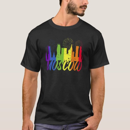 Moscow Pride Skyline Pride Parade Moscow T-Shirt (Vorderseite)