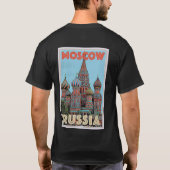 Moscow Russia Travel Poster T-Shirt (Rückseite)