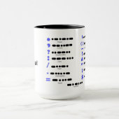Mose Code-Interpunktions-Diagramm-Tasse Tasse (Zentrum)