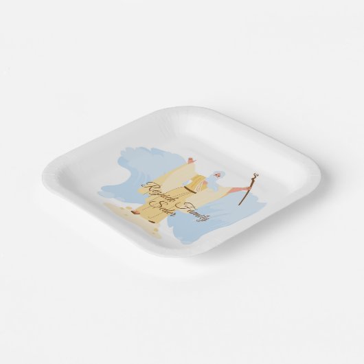 Mose, die das Rote Meer überqueren Pappteller (Gewinkelt)