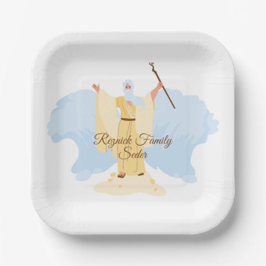 Mose, die das Rote Meer überqueren Pappteller (Vorderseite)