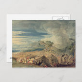 Mose, die die Gewässer des Roten Meeres teilen Postkarte (Vorne/Hinten)