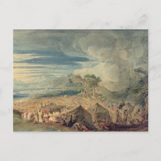 Mose, die die Gewässer des Roten Meeres teilen Postkarte (Vorderseite)