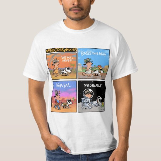 Mose Goes Walkies Color T-Shirt (Vorderseite)